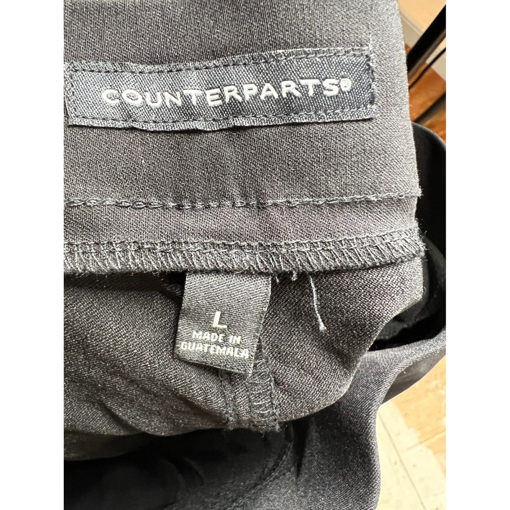 Counterparts Womens Black Super Stretch Straight Leg Pull On Dress Pants‎ Size L - Picture 4 of 4